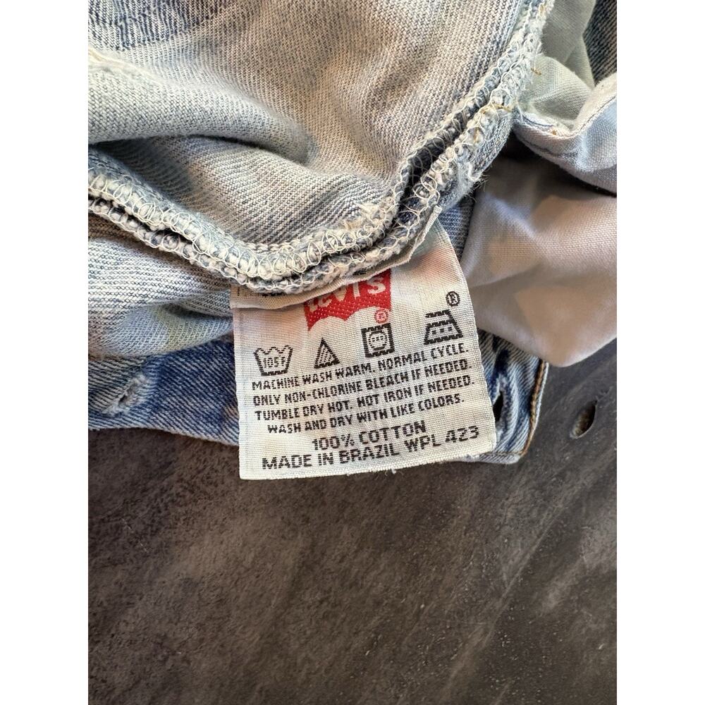Vintage Levi's 501 Jeans size W30 L32 Made in Brazil 501-0193 Distressed Button - Picture 7 of 14